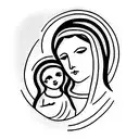 virgin mary with virgo tattoo design idea