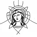 virgin mary with virgo tattoo design idea