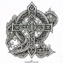 Leviathan's cross made off yormungandr tattoo design idea