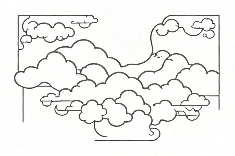 there is always more black clouds tattoo design idea