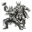 thor and odin tattoo design idea