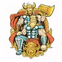 thor and odin tattoo design idea