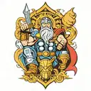 thor and odin tattoo design idea