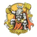 thor and odin tattoo design idea