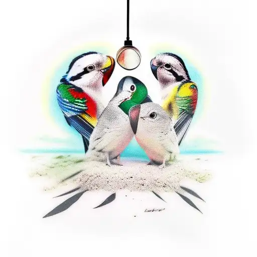 three little birds by bob marley inspired without the traditional birds tattoo design idea