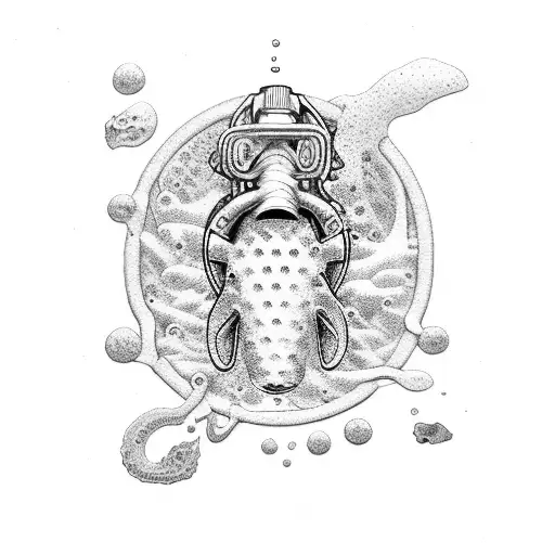 scuba diving tattoo design idea