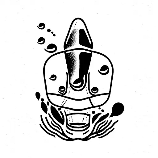 scuba diving tattoo design idea