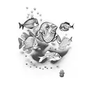 scuba diving tattoo design idea