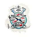 scuba diving tattoo design idea