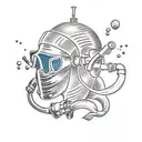 scuba diving tattoo design idea