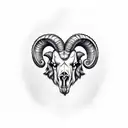ram skull tattoo design idea