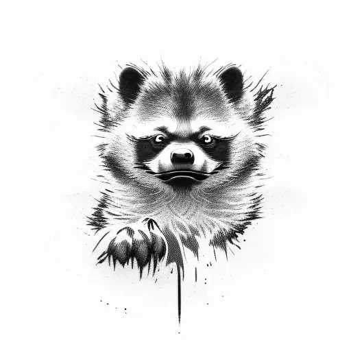 honey badger tattoo design idea