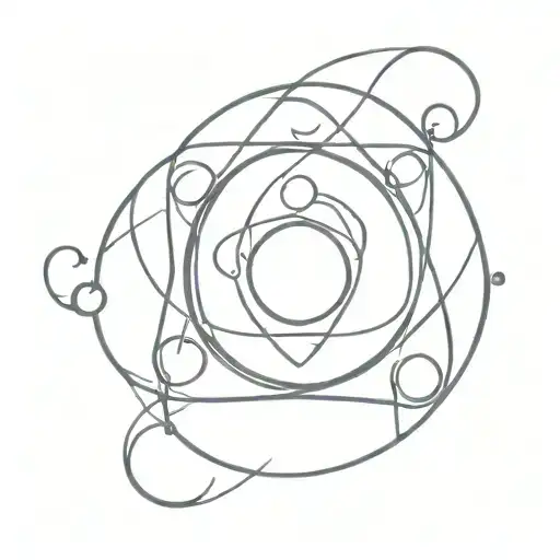 avatar the last air bender mixed with science atom tattoo design idea