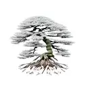 bonsai tree tattoo design idea