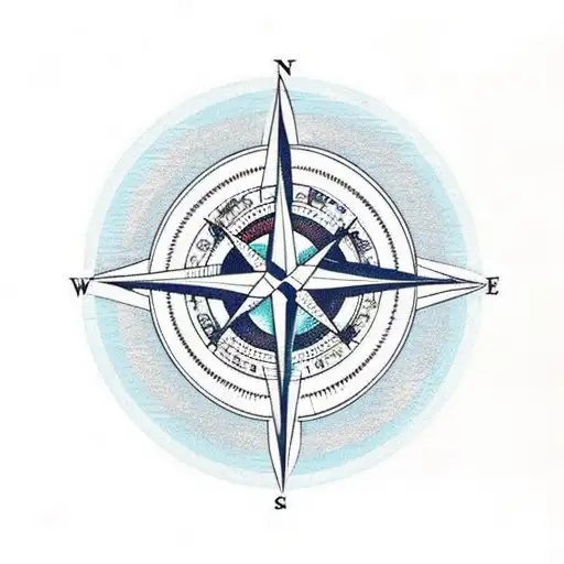 Compass, american flag, texas,florida, anchor tattoo design idea