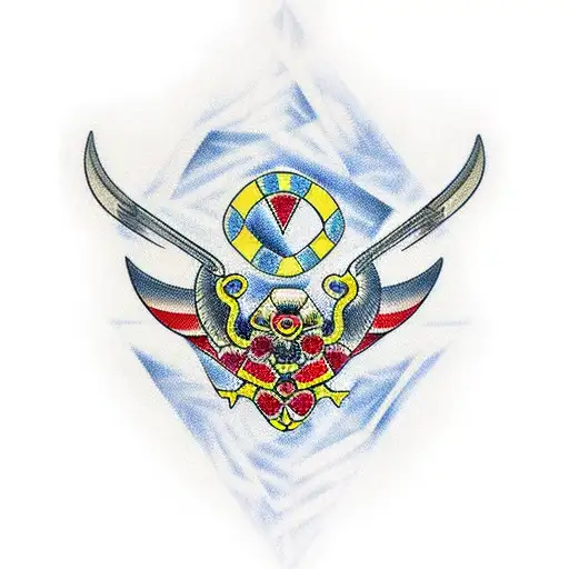 Ukrainian ornament in the form of DNA tattoo design idea