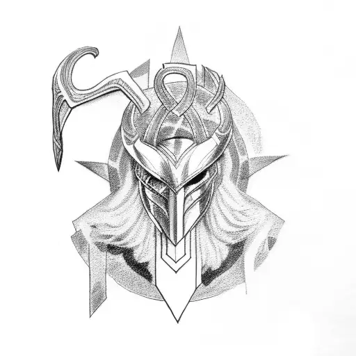 loki norse mythology  tattoo design idea