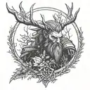 witcher 3 leshy tattoo design idea