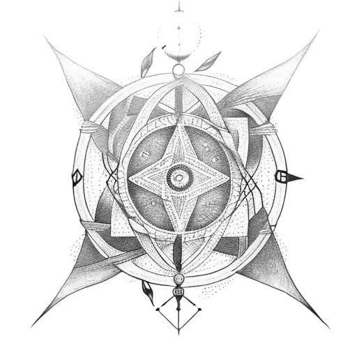 infinite symbols, dream catcher,arrow tattoo design idea