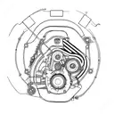 minimalist design inspired by car engine parts tattoo design idea