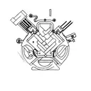 minimalist design inspired by car engine parts tattoo design idea