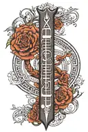 ogham writing tattoo design idea