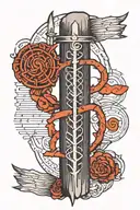ogham writing tattoo design idea