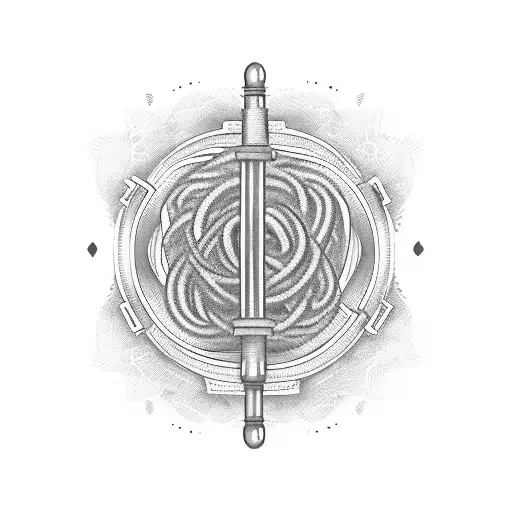 A stylized stethoscope intertwined with a guitar neck, symbolizing the client's dual passion for music and medicine tattoo design idea