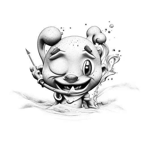 clumsy smurf, sexy, wild tattoo design idea