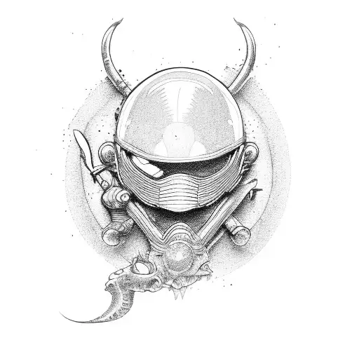 smurf, gang, motorcycle,  tattoo design idea