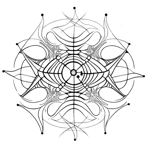 A simple yet elegant tattoo of a spine with various pressure points highlighted tattoo design idea