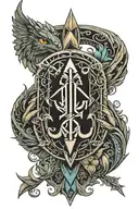 Uruz and Fehu Rune tattoo design idea