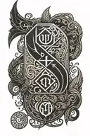 Uruz and Fehu Rune tattoo design idea