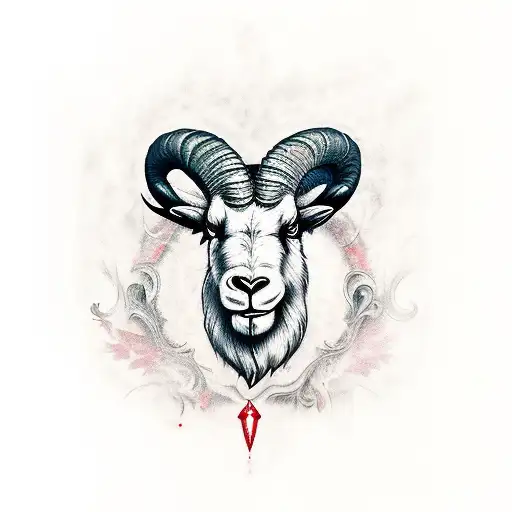 the sin of lust as a ram character tattoo design idea