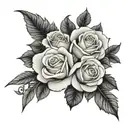 roses with doves and clouds shading on arm tattoo tattoo design idea