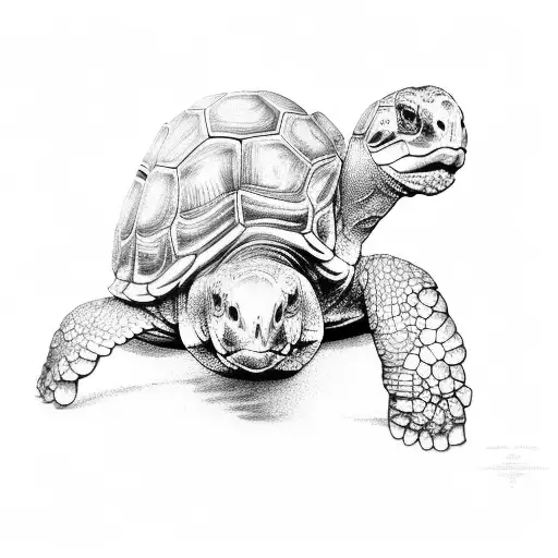 Galapagos tortoise tattoo design idea