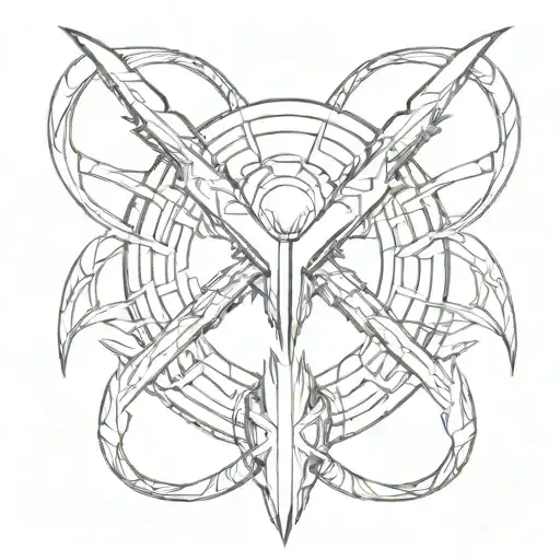 infinity symbol with wolverine claws extended tattoo design idea