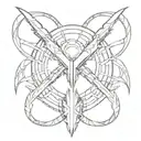 infinity symbol with wolverine claws extended tattoo design idea