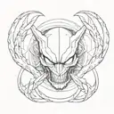 infinity symbol with wolverine claws extended tattoo design idea