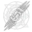 infinity symbol with wolverine claws extended tattoo design idea