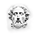 roman bust of marcus Aurelius  tattoo design idea