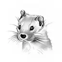 Ferret  tattoo design idea