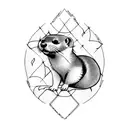 Ferret  tattoo design idea