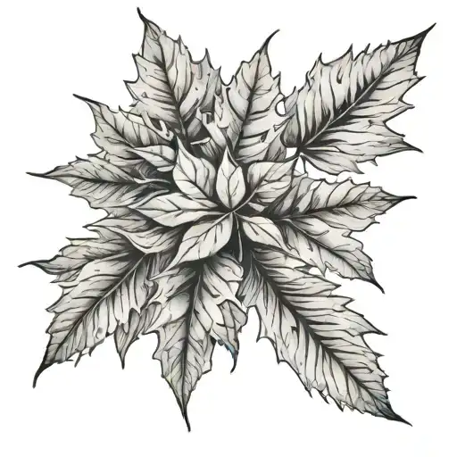 autumn leaves tattoo design idea
