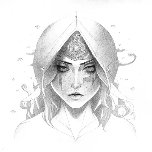 Erin Solstice from the Wandering Inn with an umbrella tattoo design idea