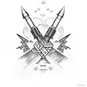 vladimir putin with missiles tattoo design idea