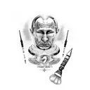 vladimir putin with missiles tattoo design idea