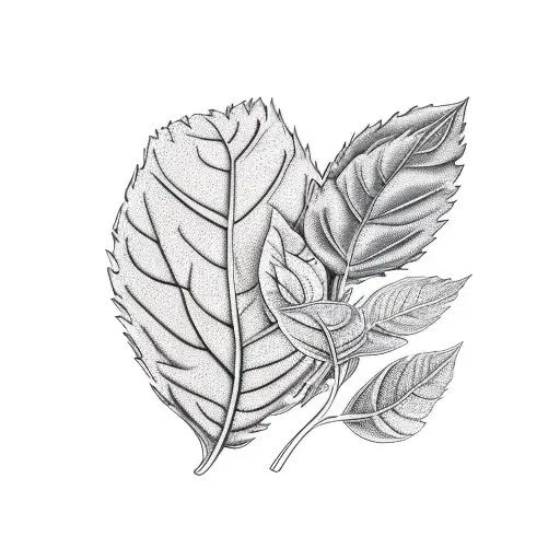 basil leaves tattoo design idea