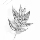 basil leaves bunch tattoo design idea