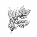 basil leaves bunch tattoo design idea